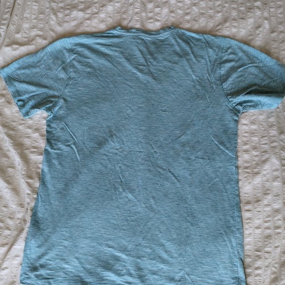 Michael Brandon tshirt short sleeve teal vneck - Picture 3 of 3